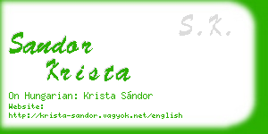 sandor krista business card